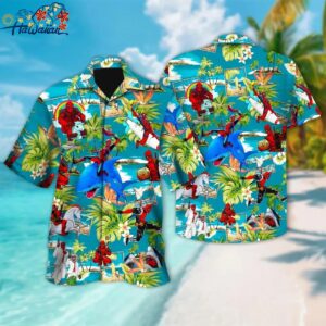 Deadpool Hawaiian Button Down Shirt Unisex Adults S 5xl 1