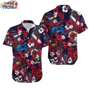 Deadpool Hawaiian Shirt Cute Deadpool amp Wolverine Dress Up T shirt 1