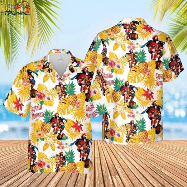 Captain Morgan Pineapple Hawaiian Shirt Short 1