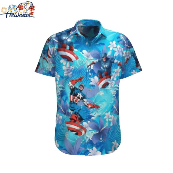 Captain America Surfing Hawaiian Shirt 1