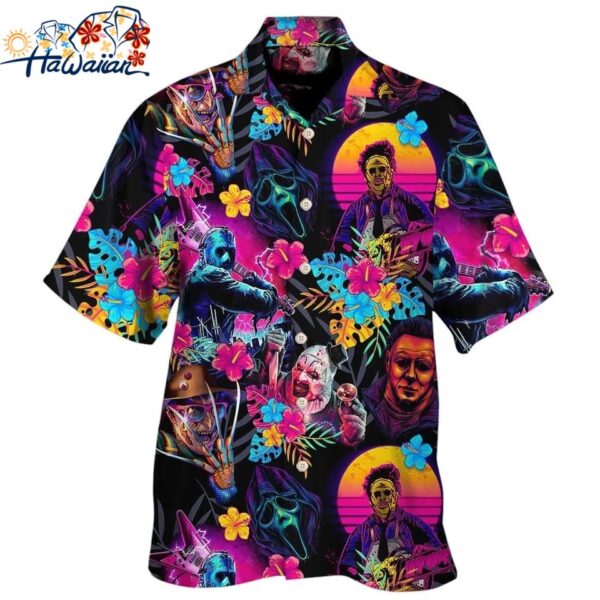 Halloween All Horror Movie Retro Tropical Style Hawaiian Shirt 1
