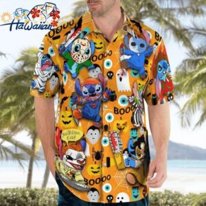 Halloween Horror Hawaiian Shirt Stitch Ghost Spooky Season Hawaiian Shirt S 5xl 1
