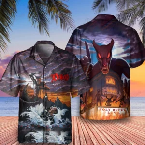 Dio Holy Diver Album Cover Hawaiian Shirt Shirt Us Size 1