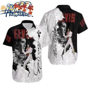 Elvis Presleys High Quality Traditional Hawaiian Button Down Shirt Elvis The Ki 1