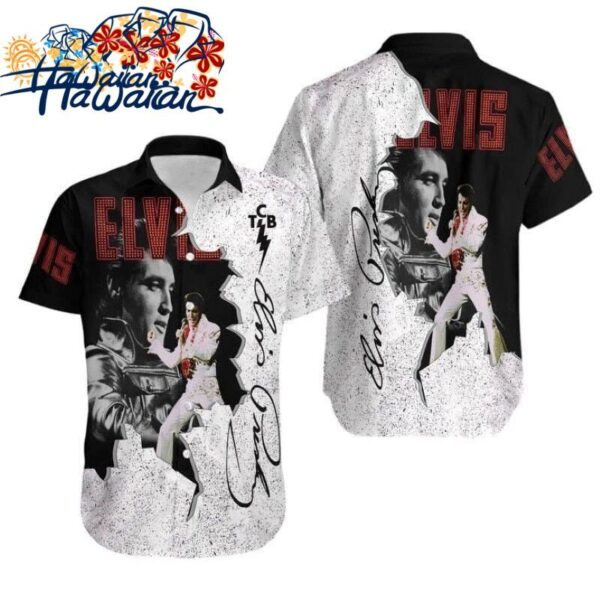 Elvis Presleys High Quality Traditional Hawaiian Button Down Shirt Elvis The Ki 1