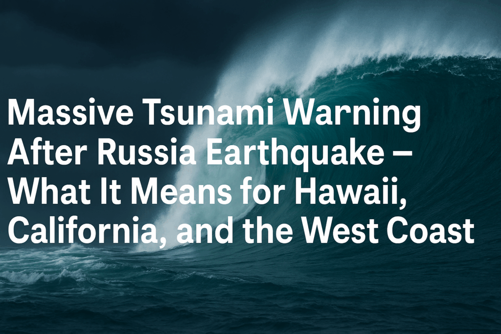 Massive Tsunami Warning After Russia Earthquake – What It Means for Hawaii, California, and the West Coast