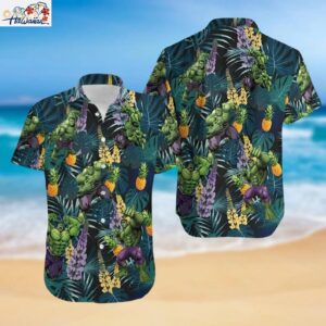 Bruce Hulk Superhero Tropical Pineapple Aloha Summer Hawaiian Shirt 1