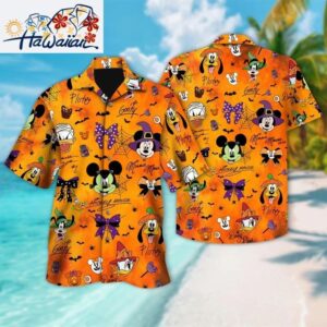 Mickey amp Friends Coquette Bows Mickeys Not So Scary Halloween Hawaiian Shirt 1