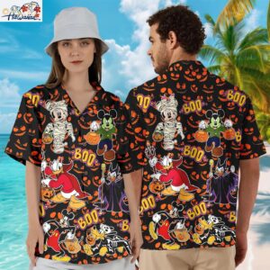 Mickey Mouse amp Friends Cosplay Halloween Trick Or Treat Hawaiian Shirt 1