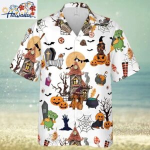 Dachshund Dog Halloween Hawaiian Shirt 1