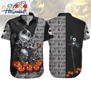 Halloween Jack Skellington And Zero Dog Nightmare Before Xmas Hawaiian Shirt 1