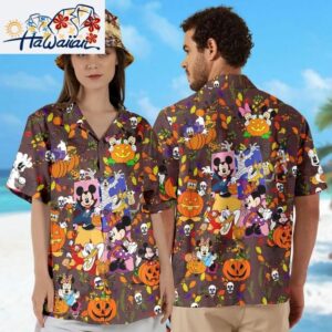 Funny Mickey amp Friends Happy Halloween Party Spooky Season Hawaiian Shirt 1