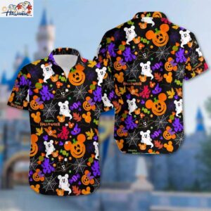 Mickey Mouse Pumpkin Happy Halloween Spooky Season Hawaiian Shirt 1