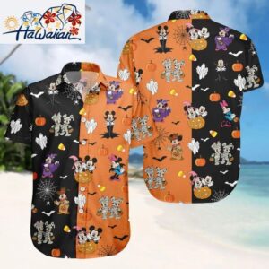 Halloween Mickey amp Minnie Mouse Trick Or Treat Spooky Season Hawaiian Shirt 1