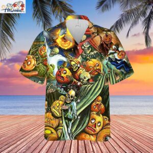 Halloween Pumpkin Scary Unisex Hawaiian Shirt Full Size S 5xl 1