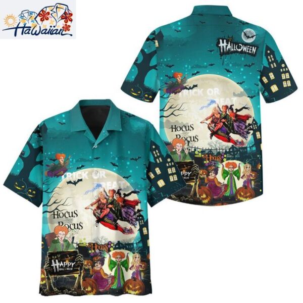 Hocus Pocus Halloween Night Hawaiian Shirt 1