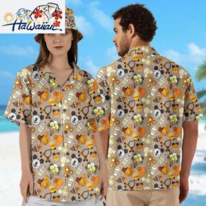 Mickey Mouse Coquette Summer Vacation Halloween Pumpkin Hawaiian Shirt 2