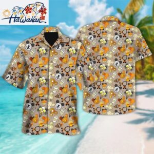 Mickey Mouse Foodie Halloween Snacks Spooky Season Aloha Hawaiian Shirt 1