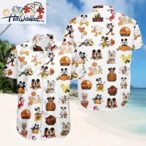 Mickey And Friends Pumkin Halloween Trick Ore Treat Spooky Vibes Hawaiian Shirt 1