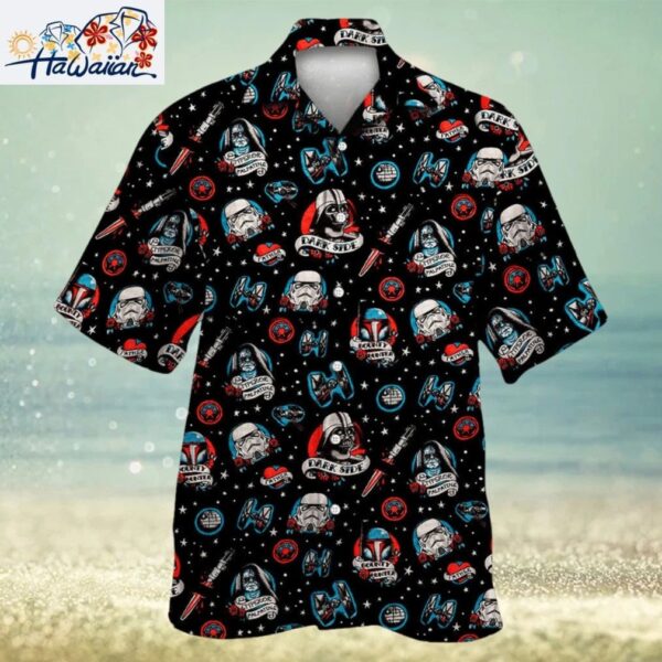 Star Wars Darth Vader Storm Trooper Dark Side Black Hawaiian Shirt 1