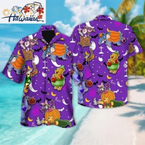 Pooh Bear And Friends Halloween Costume Party Trick Or Treat Hawaiian Shirt 1