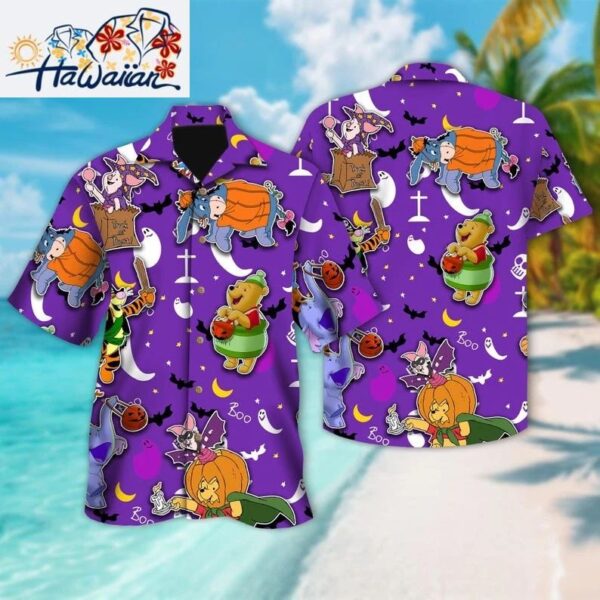 Pooh Bear And Friends Halloween Costume Party Trick Or Treat Hawaiian Shirt 1