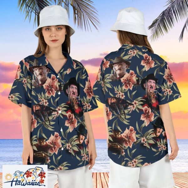 Freddy Krueger Tropical Nightmare Elm Street Floral Horror Shirt Trendy Aloha 1