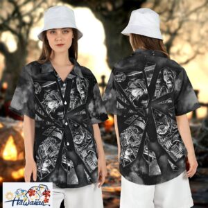 Halloween Horror Characters Mirror Scary Movies Aloha Shirt Trendy Aloha 1