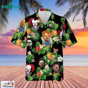 Halloween Horror Serial Killers Tropical Unisex Hawaiian Shirt Trendy Aloha 1