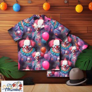 Haunted Circus Clown Hawaiian Horror Shirt Thrill Seeker Aloha Trendy Aloha 1
