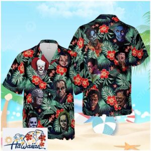 Horror Movie Chracters Hawaiian Shirt For Women Men Trendy Aloha 1