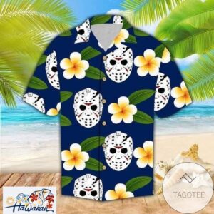 Horror Night Out With Jackson Voorhees Halloween Hawaiian Shirt Trendy Aloha 1