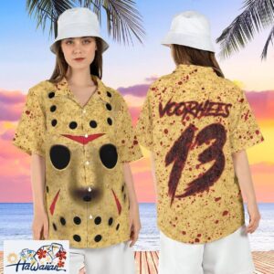 Jason Voorhees Mask Friday the 13th Halloween Horror Aloha Shirt Trendy Aloha 1