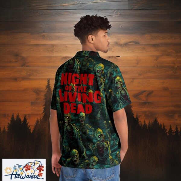 Living Dead Night Zombie Horror Mens Scary Movie Tee Shirt Trendy Aloha 1