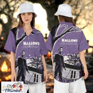 Michael Myers Beach Horror Movie Character Halloween Shirt Trendy Aloha 1