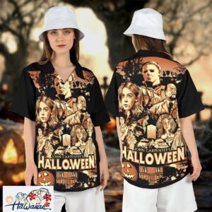 Michael Myers John Carpenter Halloween Orange Horror Aloha Tee Trendy Aloha 1