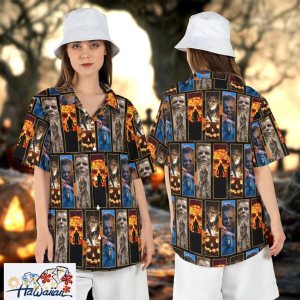 Michael Myers Laurie Halloween 1978 Horror Movie Aloha Shirt Trendy Aloha 1