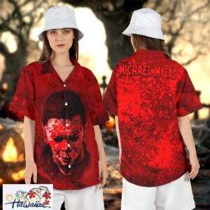 Michael Myers Slasher Horror Movie Halloween Character Shirt Trendy Aloha 1