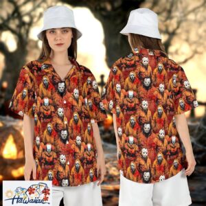 Orange Horror Characters Movie Killers Pennywise Jason Aloha Tee Trendy Aloha 1