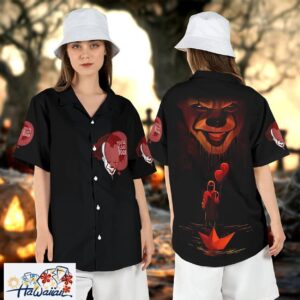 Pennywise It Movie Clown Horror Halloween Aloha Hawaii Shirt Trendy Aloha 1