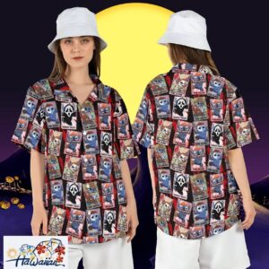 Stitch Horror Characters Hawaiian Halloween Disneyland Aloha Tee Trendy Aloha 1