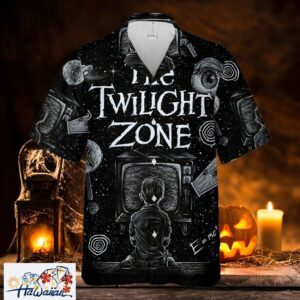 Twilight Zone Horror TV Boy Halloween Scene Hawaiian Shirt Trendy Aloha 1
