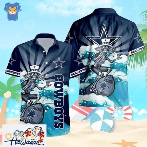 Dallas Cowboys Aloha Attire Skeleton Football Lovers Unique Present Trendy Aloha 1