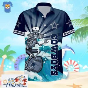 Dallas Cowboys Aloha Attire Skeleton Football Lovers Unique Present Trendy Aloha 2
