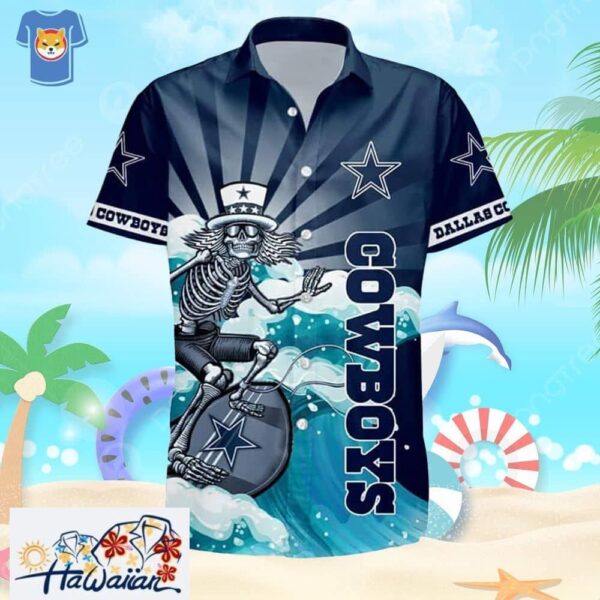 Dallas Cowboys Aloha Attire Skeleton Football Lovers Unique Present Trendy Aloha 2