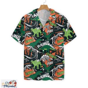 Dinosaur Hawaii Shirt Rawr Dinosaur Skeleton Trendy Hawaiian Shirt Dinosaur Aloha Shirt Trendy Aloha 1