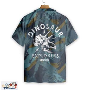 Dinosaur Triceratops Hawaii Shirt Explore Triceratops Skeleton Trendy Hawaiian Shirt Dinosaur Aloha Shirt Trendy Aloha 2