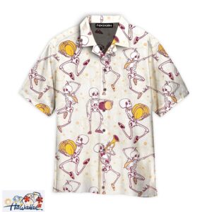 Halloween Dancing Skeleton Aloha Trendy Hawaiian Shirts Trendy Aloha 1