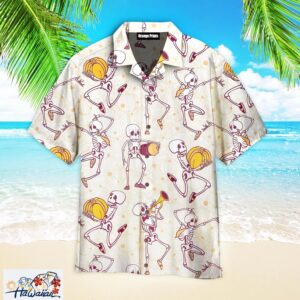 Halloween Dancing Skeleton Aloha Trendy Hawaiian Shirts Trendy Aloha 2