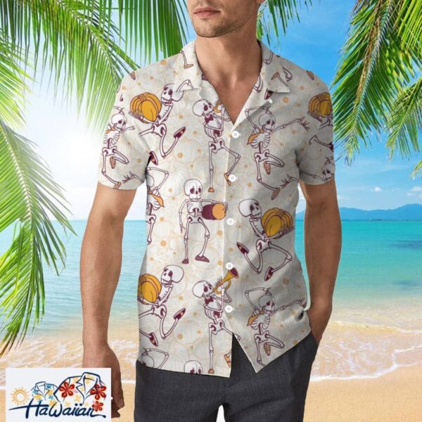 Halloween Dancing Skeleton Aloha Trendy Hawaiian Shirts Trendy Aloha 4